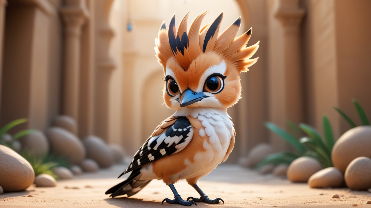 Chibbi-Art Hoopoe Chibi: A Glimpse of Innocence