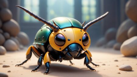 Chibbi-Art Chibi Horned Beetle: Artists Meet Eye