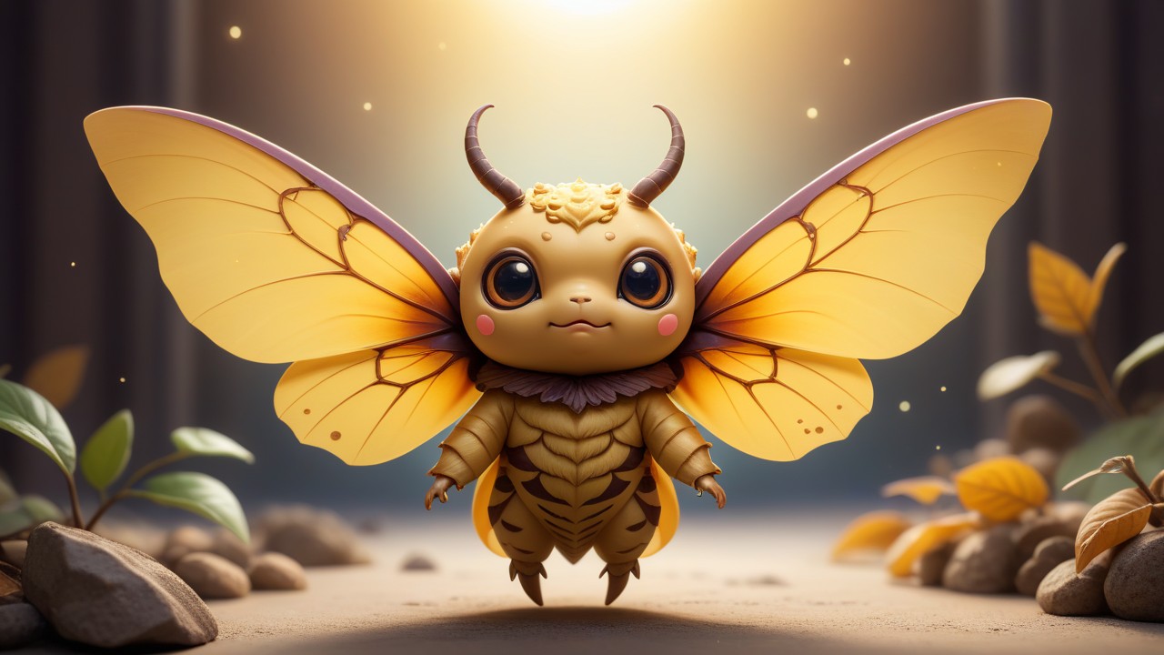 Chibbi-Art Imperial Moth: Chibi View-Seeker