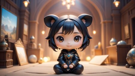 Chibbi-Art Chibi Indri Boldly Gazing into the Distance