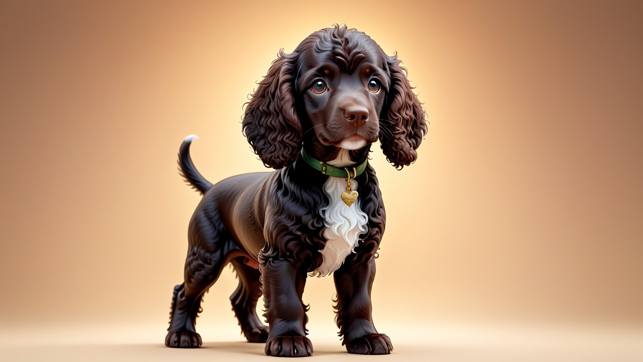 Chibbi-Art Irish Chibi Water Spaniel: An Expressive Look