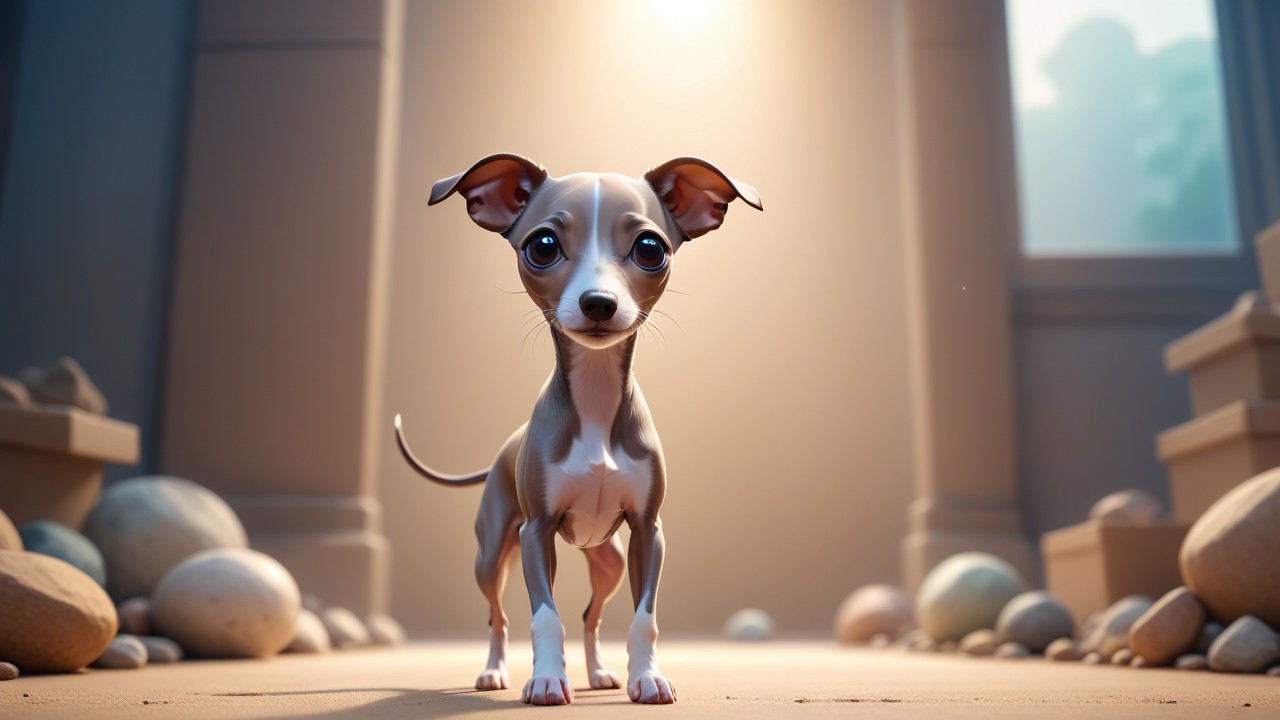 Chibbi-Art Chibi Italian Greyhound: A Bold Artistic Gaze