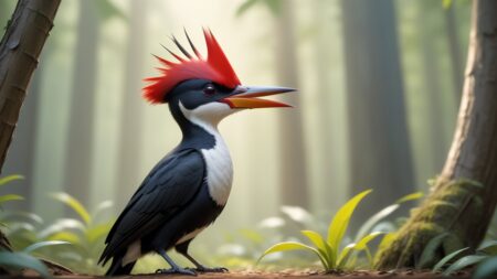 Chibbi-Art Ivory-billed Woodpecker: Whimsical Chibi View