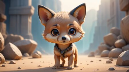 Chibbi-Art Jackal in Chibi Art Style: An Intimate Expression