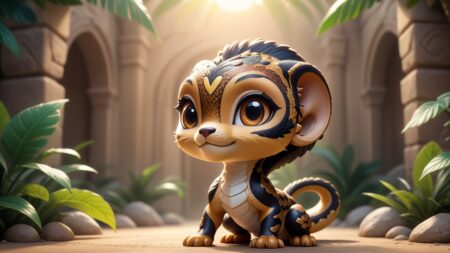 Chibbi-Art Chibi Jamaican Boa: A Majestic Gaze