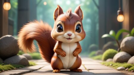 Chibbi-Art Japanese Squirrel Chibi Portrait: Unveiling Beauty