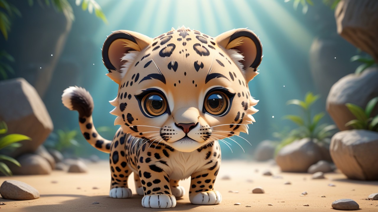 Chibbi-Art Chibi Javan Leopards Dynamic Glance