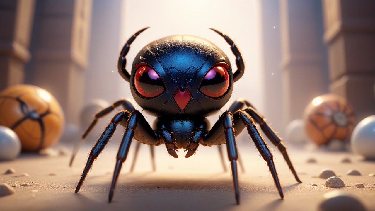 Chibbi-Art Chibi Joro Spider: A Majestic Glance