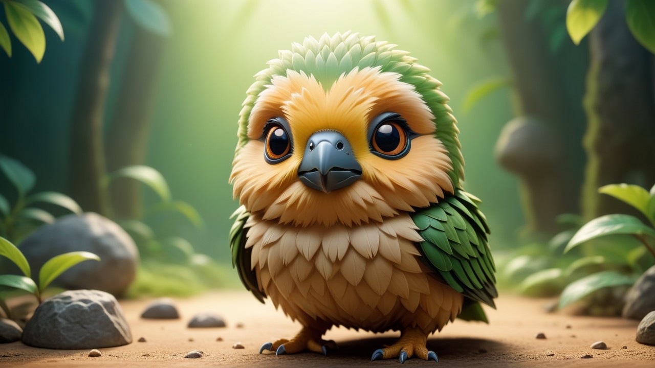 Chibbi-Art Kakapo Chibi: A Vibrant Visual Delight