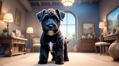 Chibbi-Art Kerry Blue Terrier Portrait: Chibi Artistes Unconventional Perspective