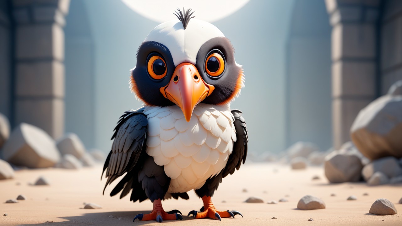 Chibbi-Art King Vulture Chibi: A Captivating Gaze