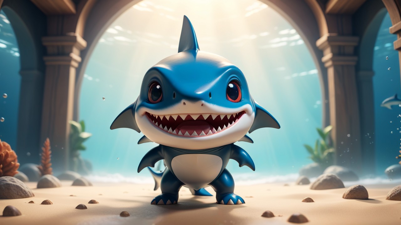 Chibbi-Art Chibi Kitefin Shark: Artist Captures Nautical Boldness