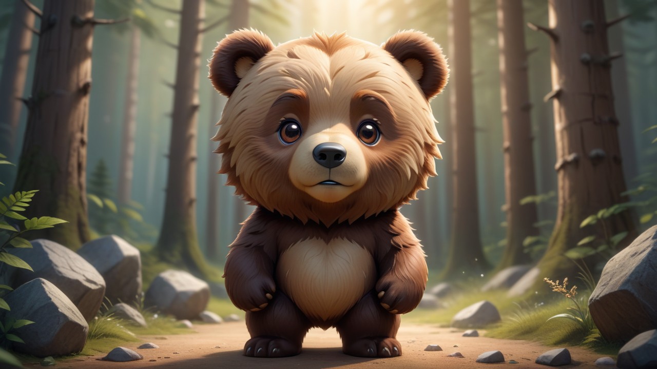 Chibbi-Art Chibi Kodiak Bears Staring Challenge