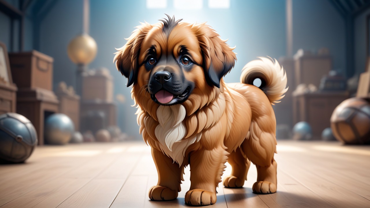 Chibbi-Art Leonberger Chibi: A Whimsical Portrayal