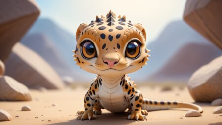 Chibbi-Art Leopard Lizards Chibi Eye Contact