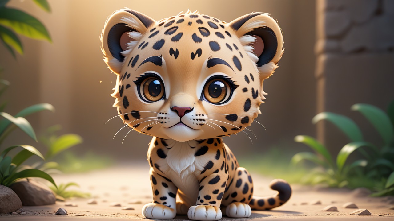 Chibbi-Art Chibi Leopard Stares Back