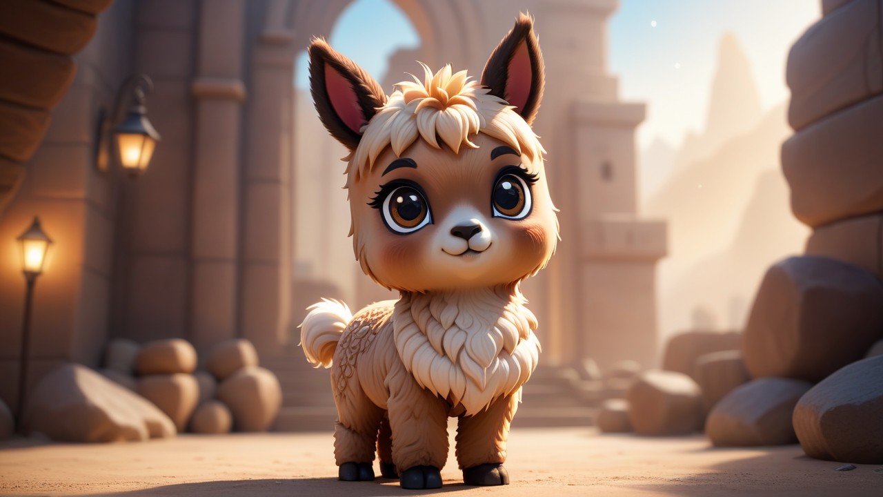 Chibbi-Art Chibi Llamas Enchanting Gaze