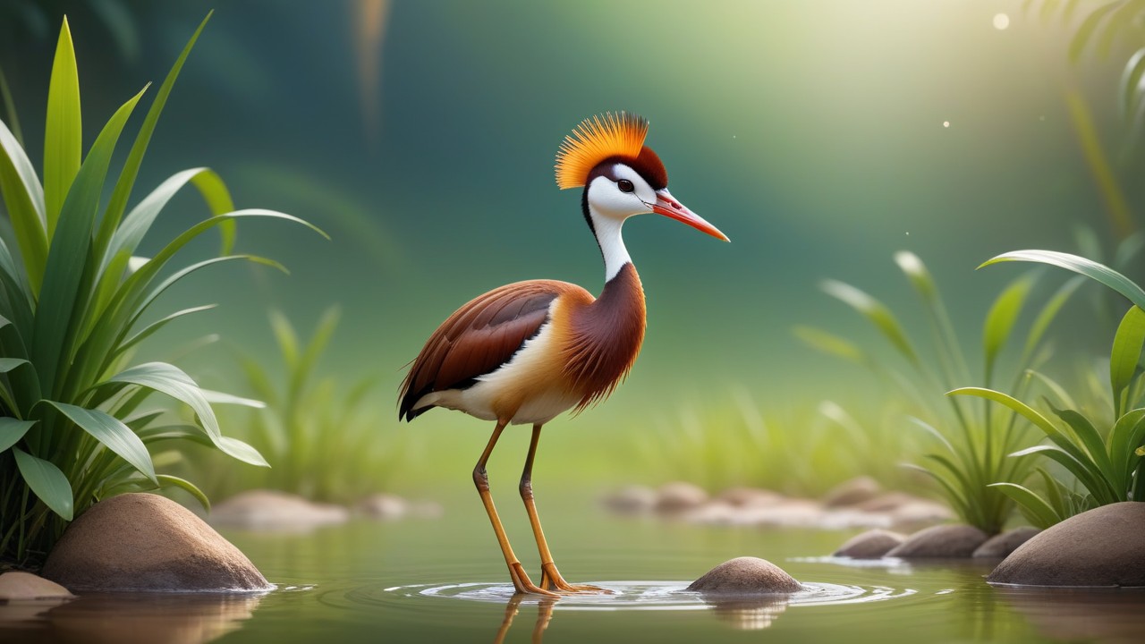 Chibbi-Art Chibi Jacana Madagascar Bold View Captivating Canvas