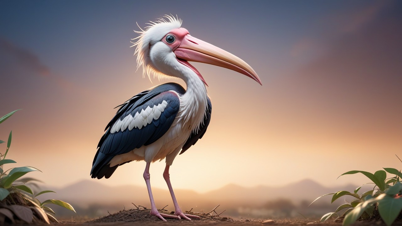 Chibbi-Art Chibi Marabou Stork: Striking, Expressive Encounter