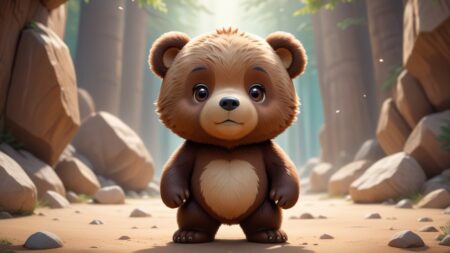 Chibbi-Art Chibi Marsican Brown Bear: A Magical Encounter