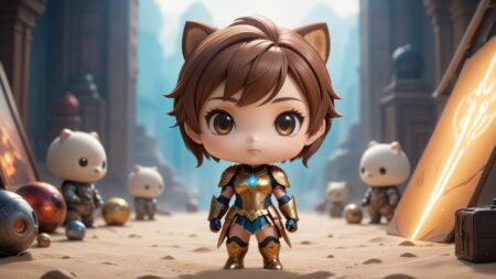 Chibbi-Art Chibi Mastador in Artistic Awe