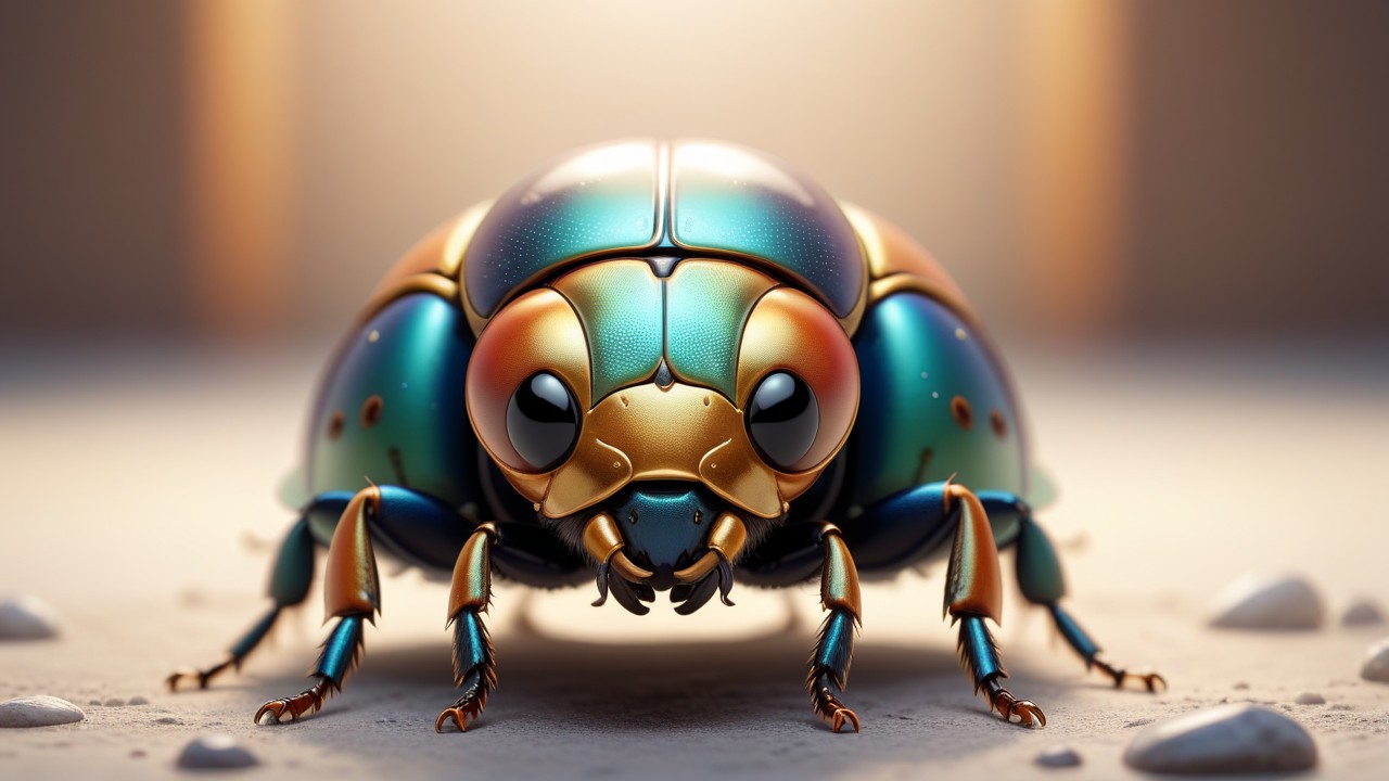 Chibbi-Art Whimsical May Beetle Chibi Selfie