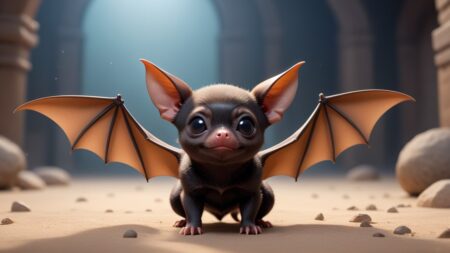Chibbi-Art Chibi Mexican Free-tailed Bat Portrait