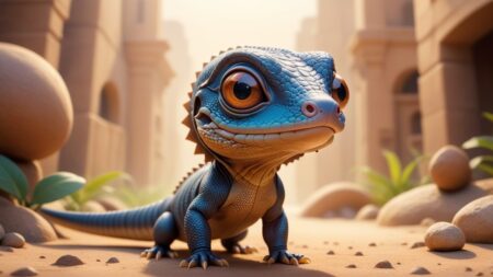 Chibbi-Art Chibi Mexican Mole Lizard: Boldly Defying the Artists Gaze