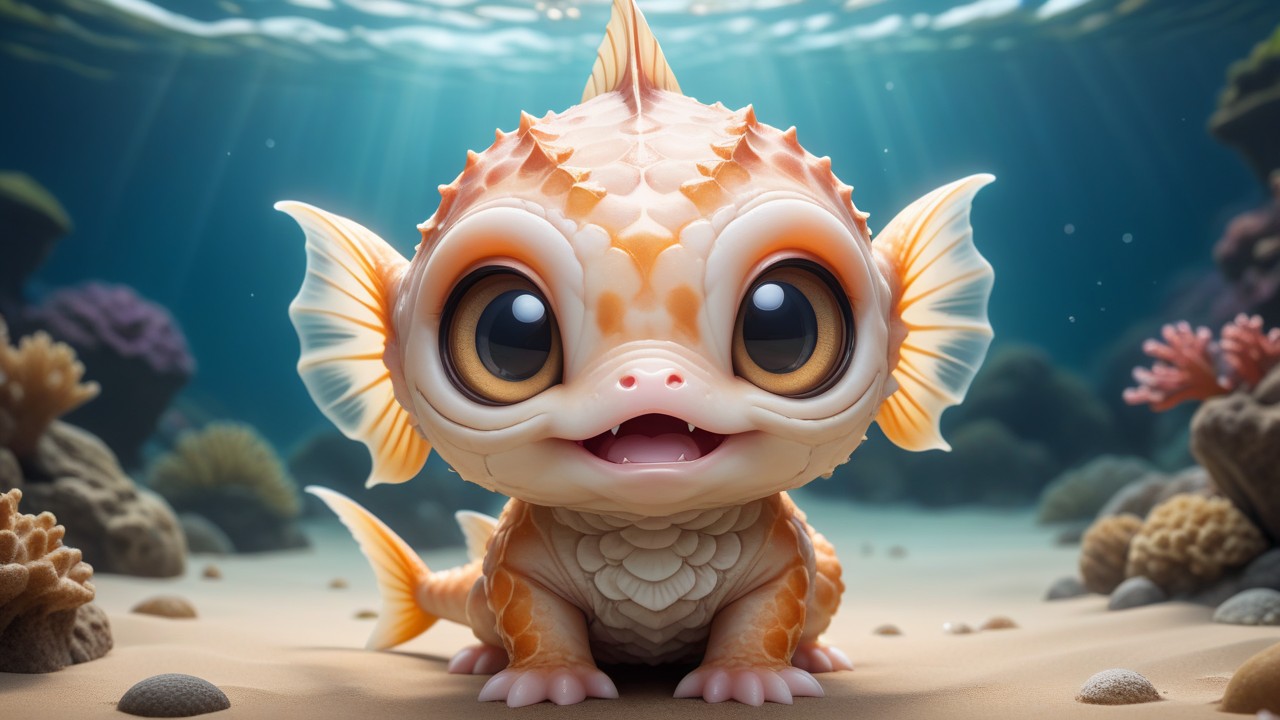 Chibbi-Art Chibi Monkfish Gazing at You: A Heartfelt Narrative