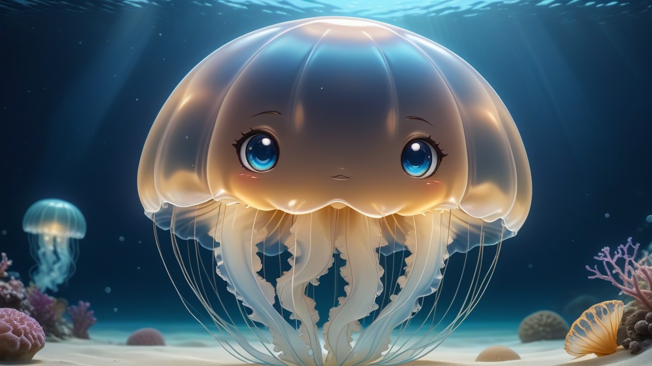 Chibbi-Art Chibi Moon Jellyfish Gazing