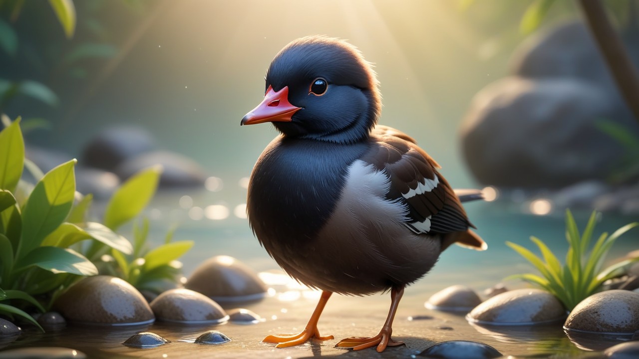 Chibbi-Art Chibi Moorhens Enchanting Gaze