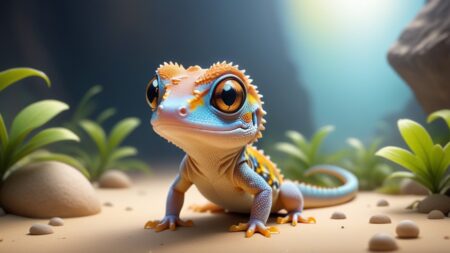 Chibbi-Art Mourning Gecko: A Chibi Art Display