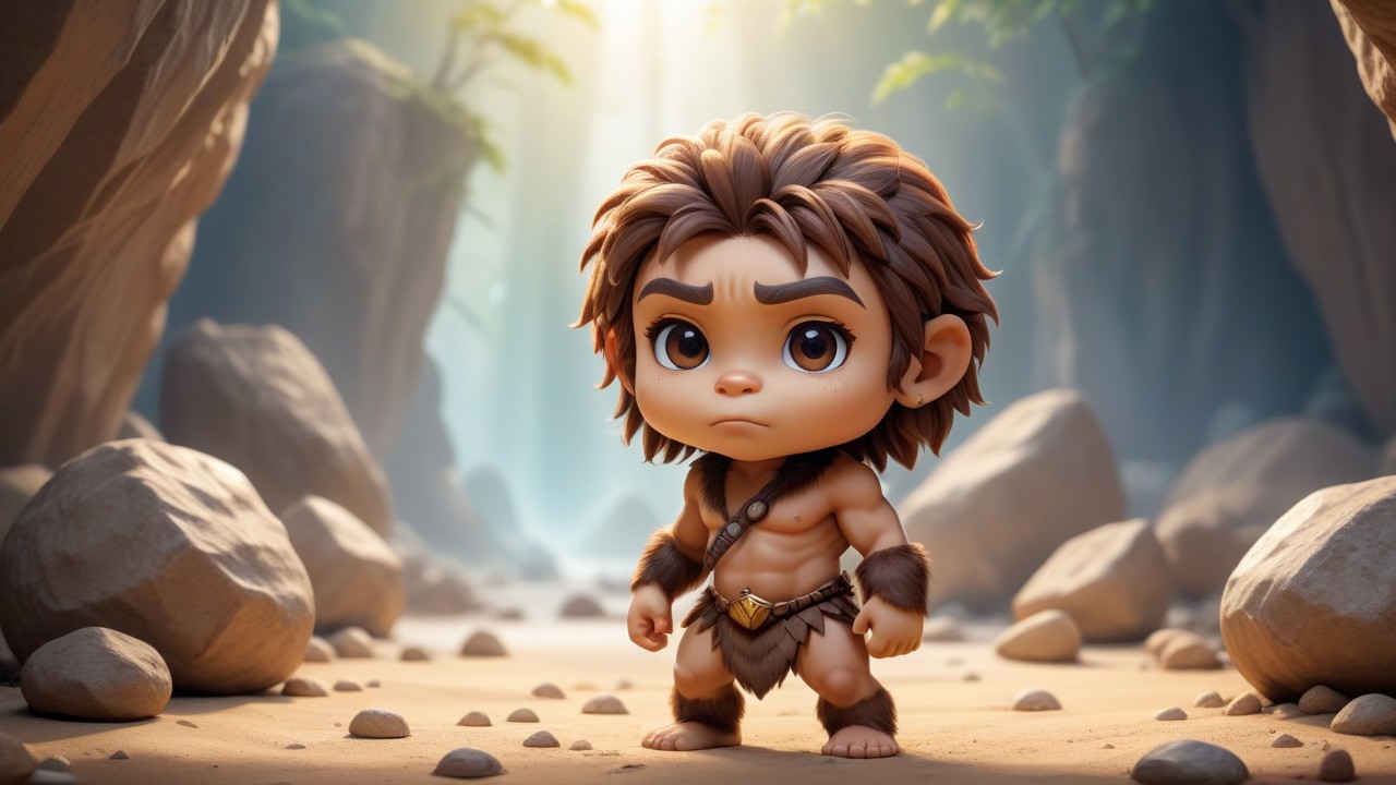 Chibbi-Art Neanderthal Chibi: A Glimpse into Prehistory