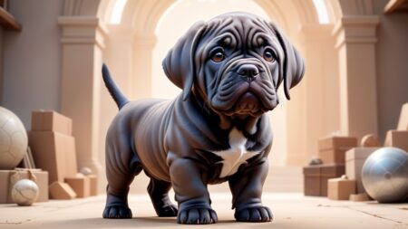Chibbi-Art Neapolitan Mastiff Chibi Portrait: Cute and Composed