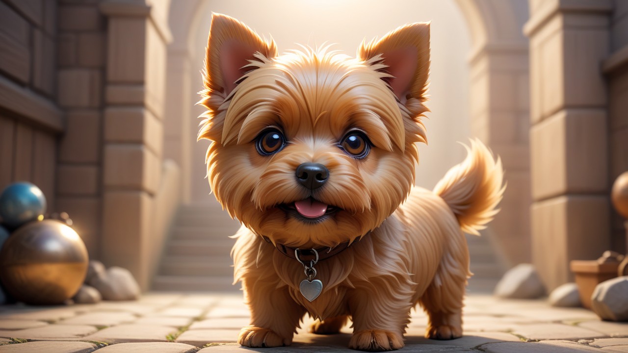 Chibbi-Art Chibi Norwich Terrier in Artistic Glance