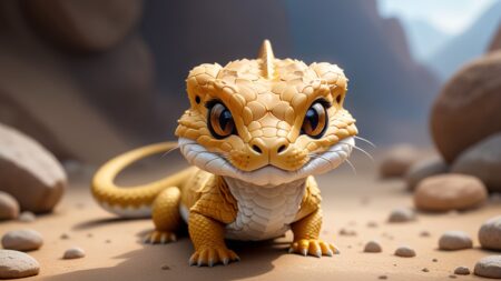 Chibbi-Art Nose-horned Viper Chibi - Art Style Portrait by the Artist