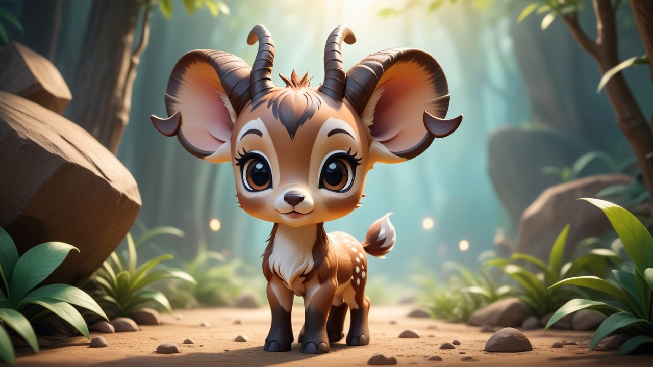 Chibbi-Art Chibi Nyala Boldly Gazing into the Heart of Artistry