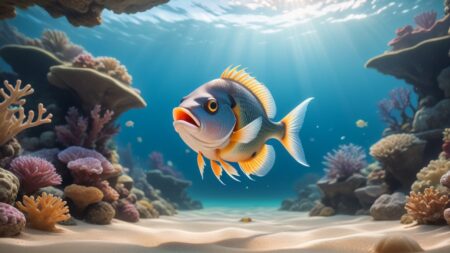 Chibbi-Art Chibi Ocean Perch Gazing at the Spectator in Artistic Allure