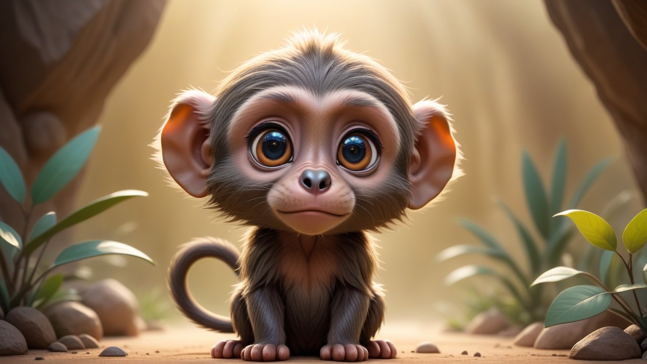 Chibbi-Art Olive Chibi Baboon: A Symphony of Engaging Eyes