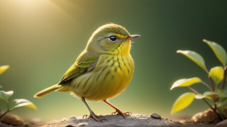 Chibbi-Art Vibrant Chibi Warbler: Capturing the Captivating Colors