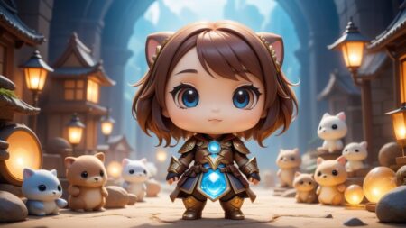 Chibbi-Art Ori-pei Chibi Artistic Face-to-Face View