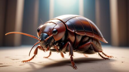 Chibbi-Art Cute Chibi Oriental Cockroach Gazes at You in Quirky Art