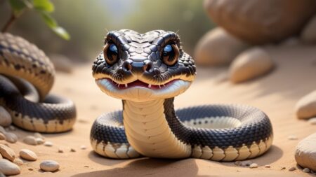 Chibbi-Art Vibrant Rattler: Chibi Strike Pose