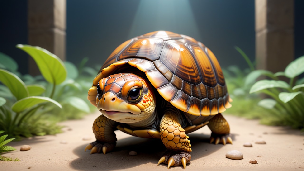 Chibbi-Art Box Turtle Chibi: A Quirky Mascot Pose