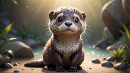 Chibbi-Art Playful Otter Chibi: A Stroke of Inspiration