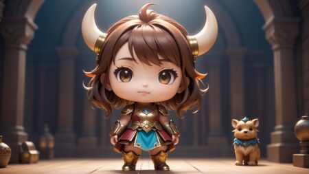 Chibbi-Art Ox Chibi in Focus: A Stunning Simplistic Masterpiece