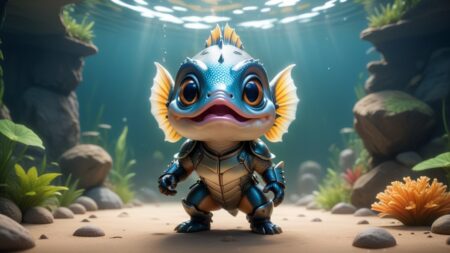 Chibbi-Art Chibi Ozark Bass Basking in Aesthetic Artistry