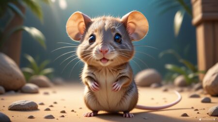 Chibbi-Art Palm-Holding Rat Chibi Artist Aesthetic