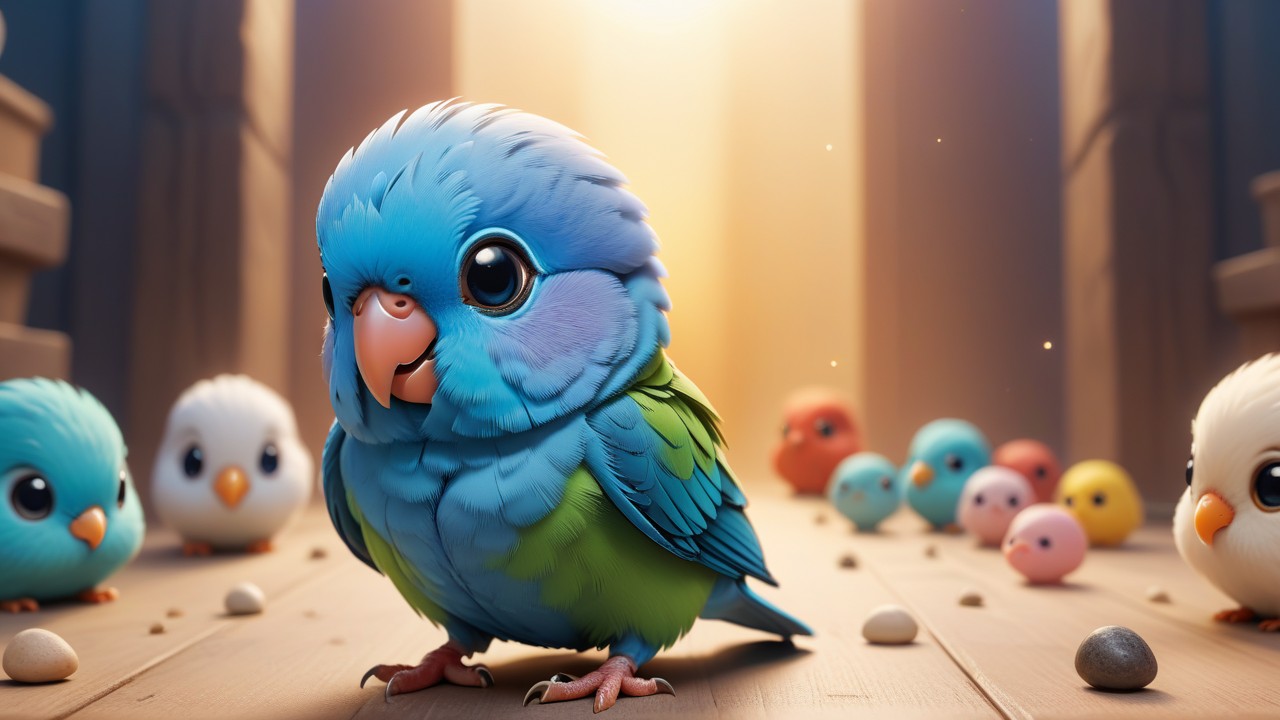 Chibbi-Art Parrotlet Chibi: A Glimpse of Boldness