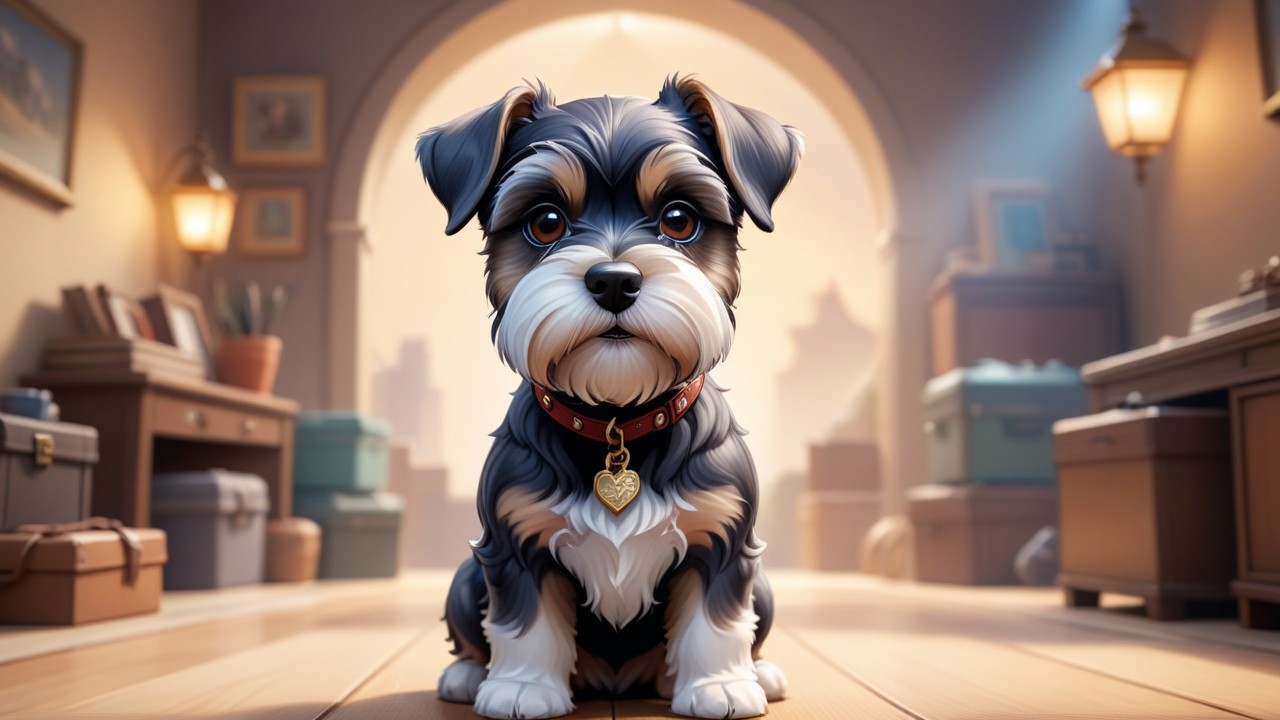 Chibbi-Art Schnauzer Chibi: Astonished and Sassy